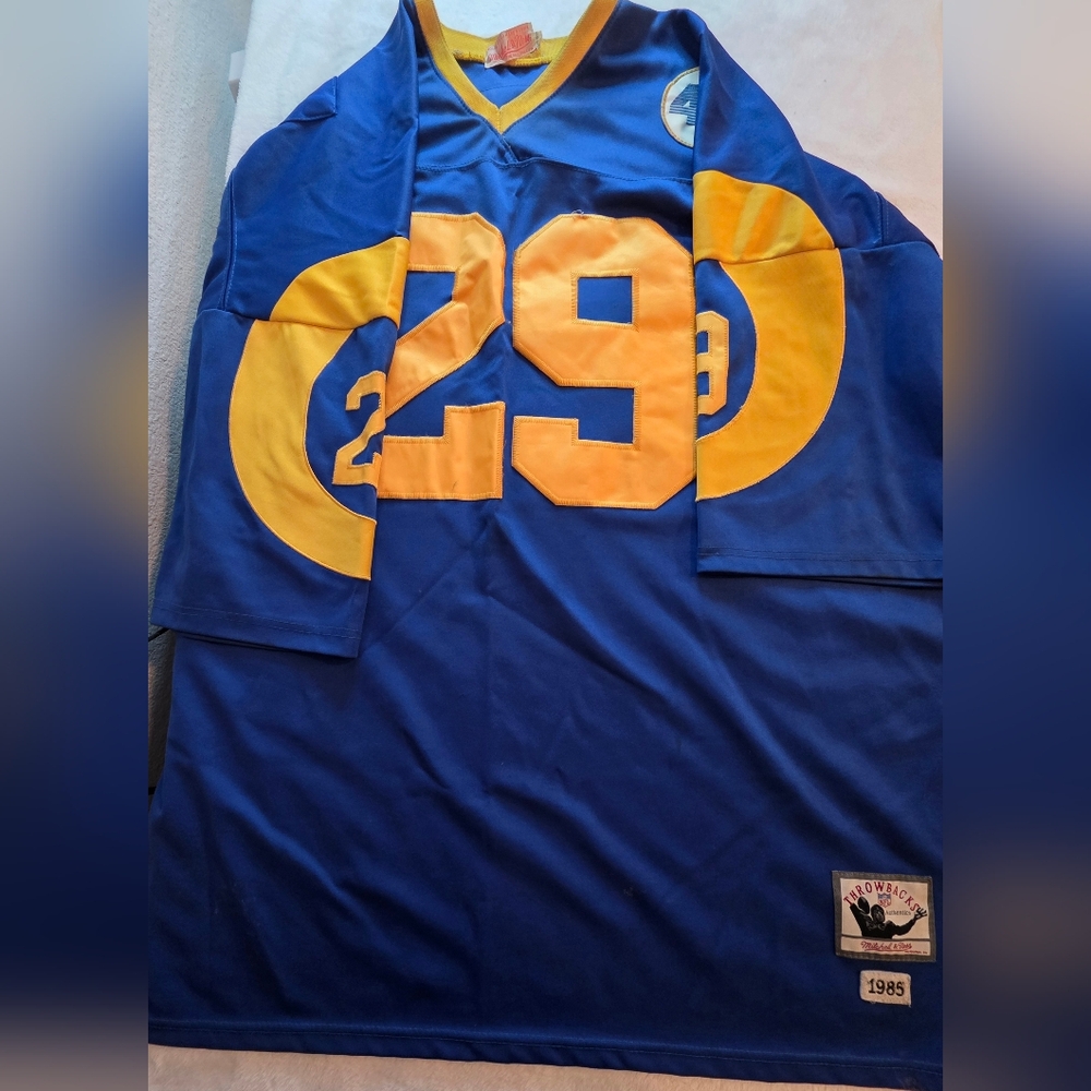Mitchell & Ness Throwback Los Angeles Rams #29 Eric Dickerson Jersey